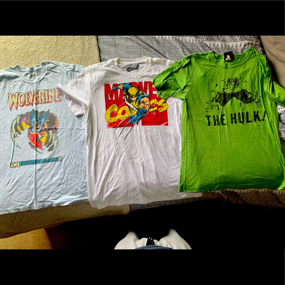 3x Marvel T’s (men’s large) New w/o tags